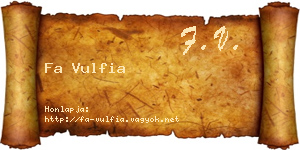 Fa Vulfia névjegykártya